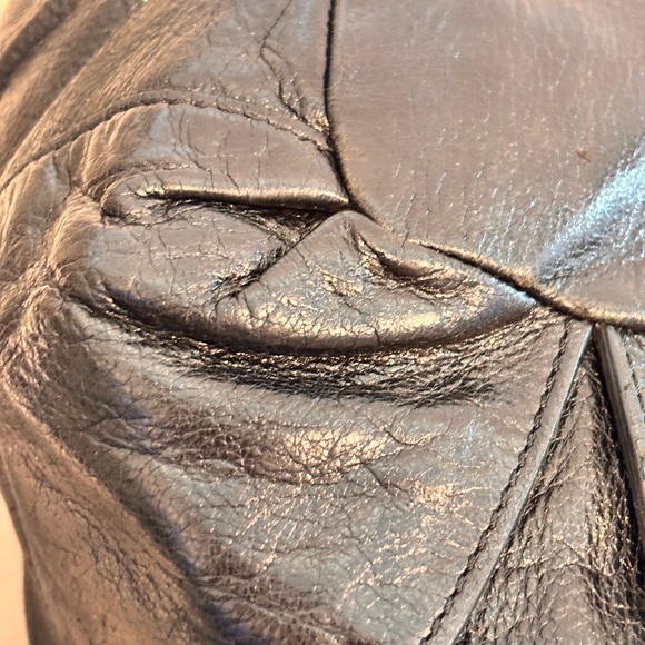 CELINE Vintage ‘Bittersweet’ Gunmetal Black Lambskin Leather Hobo Bag - Picture 10 of 16